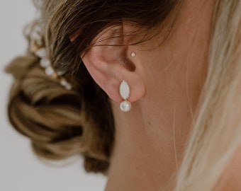 Bridal jewelry, bridal earrings, Kylie stud earrings