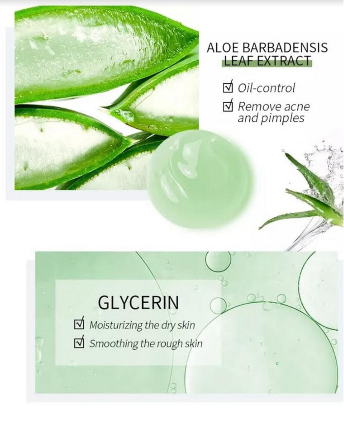 Aloe Vera Gel Hyaluronic Acid Antiacne Anti Winkle Etsy