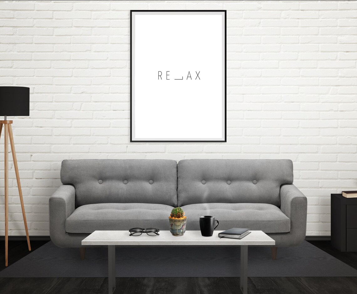 Relax Print Relax Poster Quote Prints Printable Wall Art | Etsy