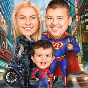 Spiderman Caricature Drawing From A Photo | Custom Superhero Caricature