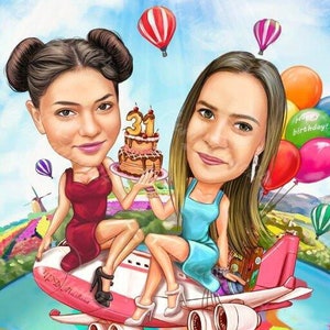 Aangepaste verjaardagskarikatuur| Handgetekende karikatuur| Karikatuur van foto | Gepersonaliseerde karikatuur| Gepersonaliseerde geschenken| Digitale karikatuur|