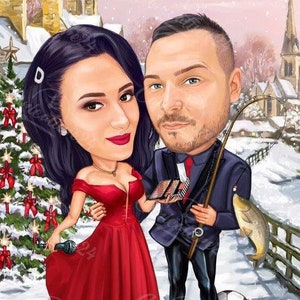 Custom Christmas Caricatures | Order Christmas Caricature