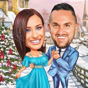 Unique Christmas Caricatures | Order A Family Christmas Caricature