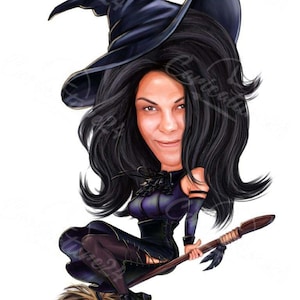 Halloween Caricature Drawings | Personalized Halloween Themed Caricature