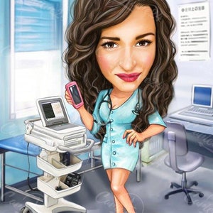 Orthopedic Doctor Caricature| Hand-Drawn Digital Caricature| Doctor Gift| Caricature From Photo| Personalized Caricature| Personalized Gift