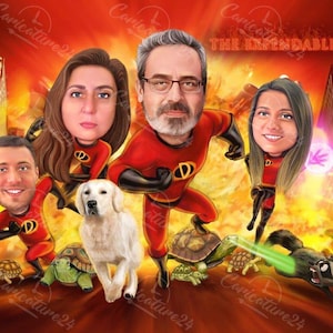 Flash Caricature Drawing From A Photo | Custom Superhero Caricature
