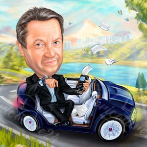 Caricature Gift For Retirement |  Hand-Drawn Caricature| Caricature From Photo | Personalized Caricature| Personalized Gifts|
