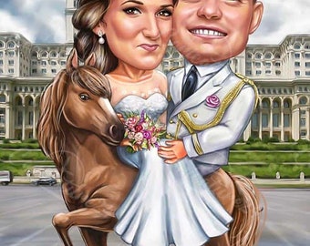 Custom Wedding Caricature| Hand-Drawn Digital Caricature| Themed Portrait| Caricature From Photo| Personalized Caricature| Personalized Gift
