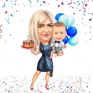 Birthday Caricature| Hand-Drawn Caricature| Caricature From Photo | Personalized Caricature| Personalized Gifts| Digital Caricature|