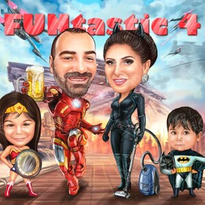 Cartoon Caricature Drawings | Order a Personalized Cartoon Themed Caricature Drawing