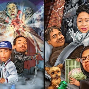 Superhero Caricature Portraits | Order Funny Superhero Themed Caricature Drawings