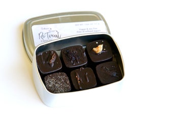 Guatemalan dark chocolate truffle assortment with ceremonial cacao -vegan -organic ingredients - plastic-free - soy free - Father's Day gift
