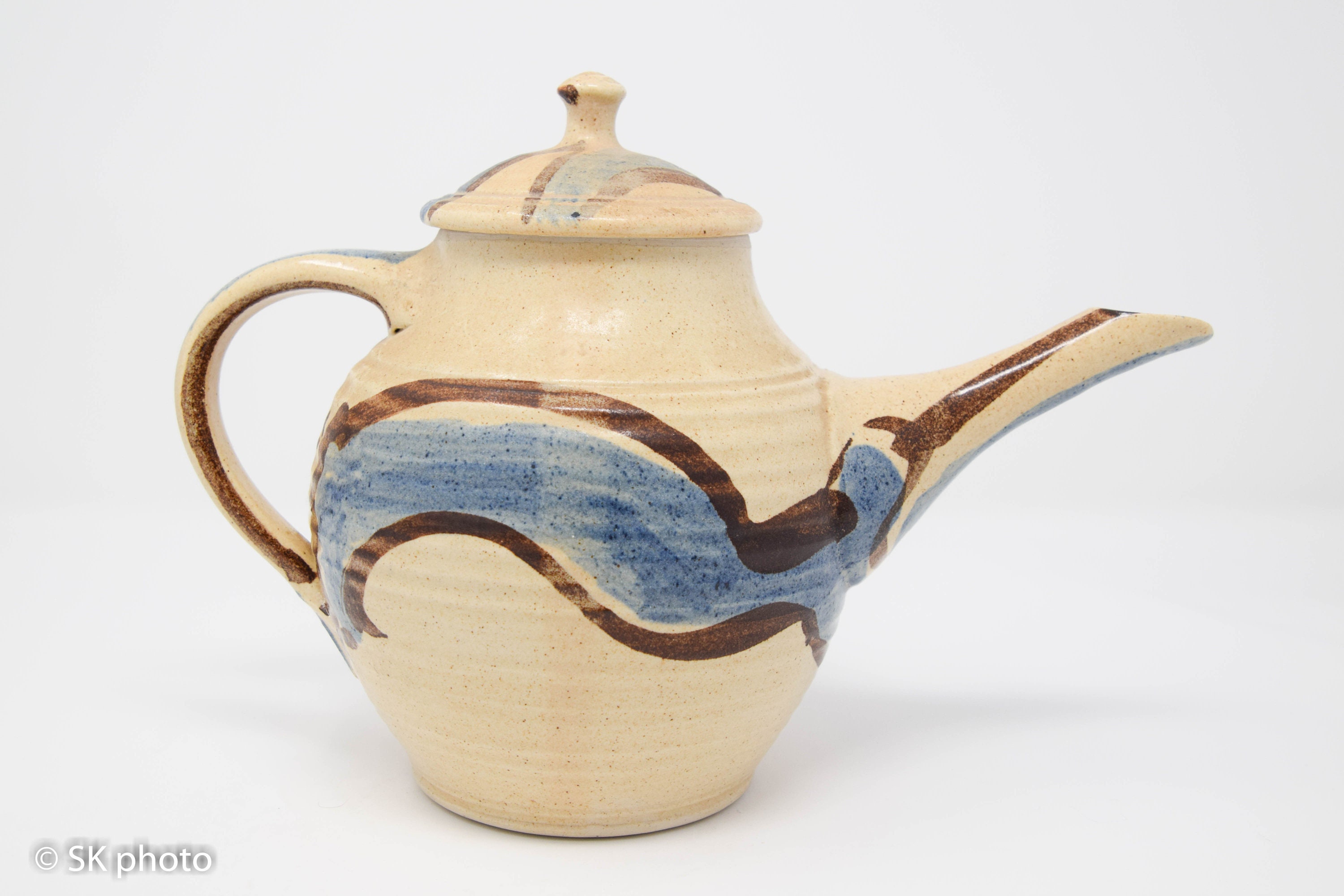 Vintage Teapot Hand-made by Horseshoe Mountain Pottery in
