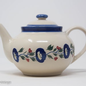 DesignPac Inc Vintage 5 cup Teapot - Blue and Pink - Free Shipping