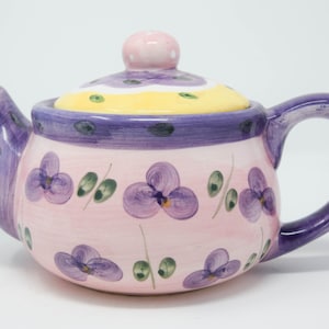 Pink and Purple Vintage Teapot