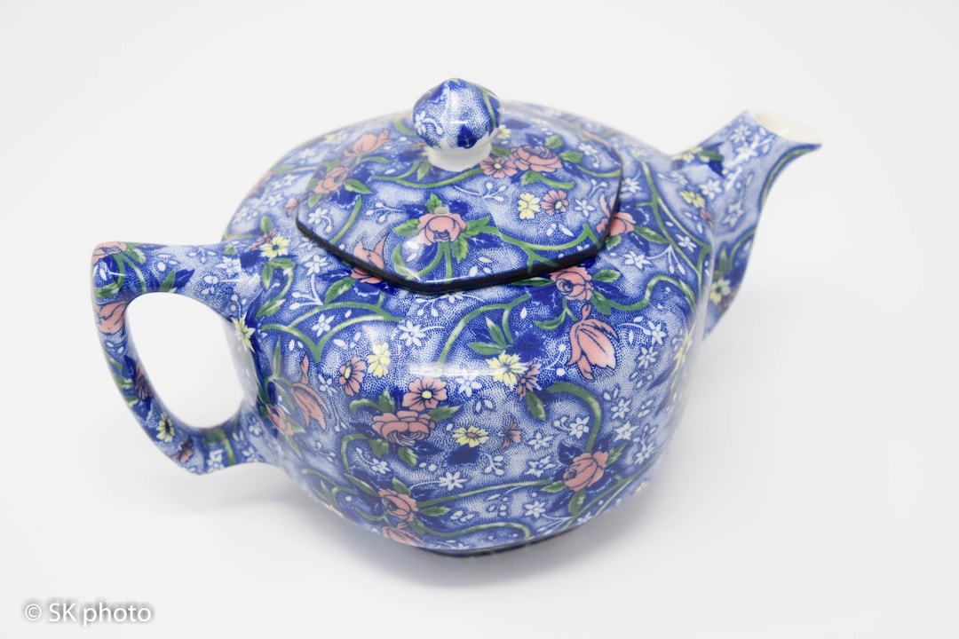 Vintage Sadler chintz Teapot in Excellent Etsy