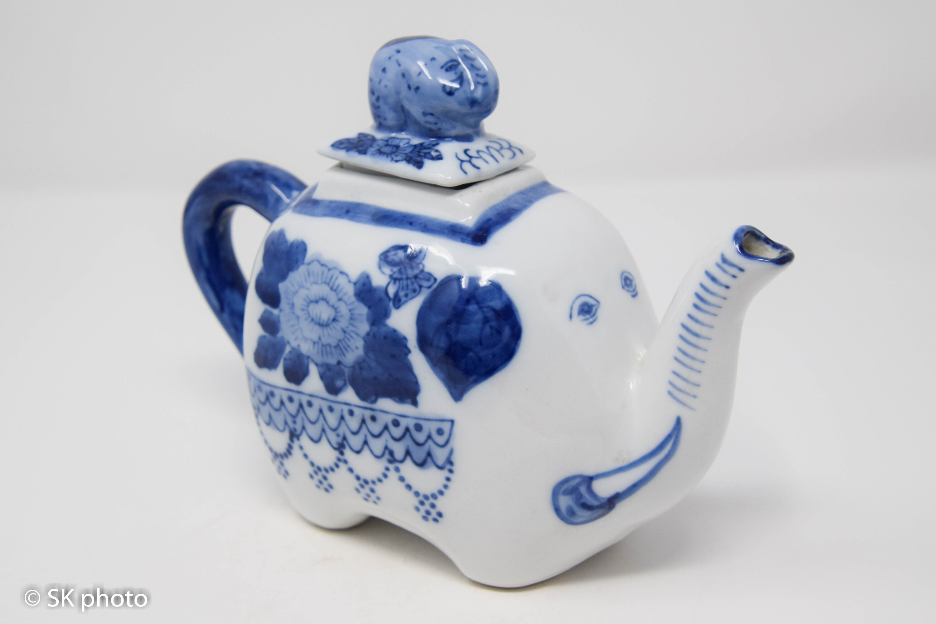 Vintage Elephant Porcelain Teapot Made in China Etsy