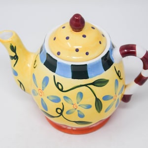 Vintage Ceramic Hand Painted Teapot