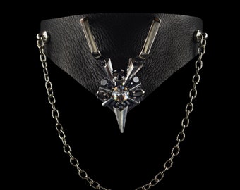 Handmade goth choker "Spikes"