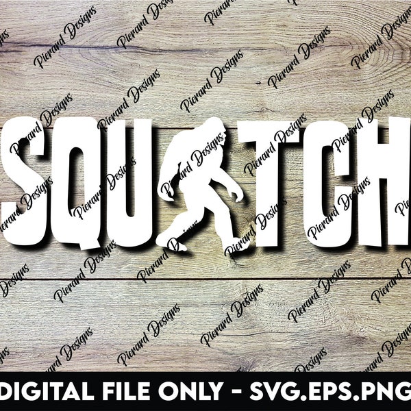 Unleash Your Inner Cryptid with Our Squatch SVG, EPS and PNG Digital Files!