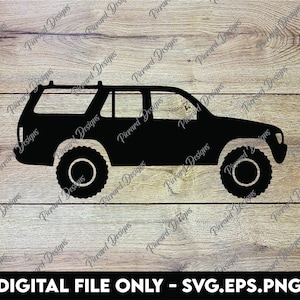 Toyota 4Runner, tweede generatie, 2e generatie - digitale SVG-, PNG- en EPS-bestanden
