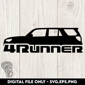 Make a Statement with our 5th Gen Toyota 4Runner Silhouette - SVG, PNG, EPS Digital Files