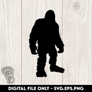 Bigfoot Sasquatch Silhouette - SVG, PNG, EPS Digital Files