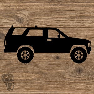 1st Gen Toyota 4Runner Silhouette Decal - Classic SUV Off-Road Vinyl Sticker