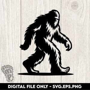Walking Bigfoot Silhouette | Sasquatch - SVG, PNG, EPS Digital Files