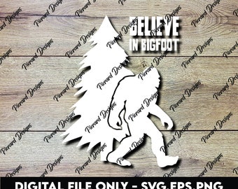 Believe in Bigfoot? Showcase your love with our SVG, PNG, and EPS files