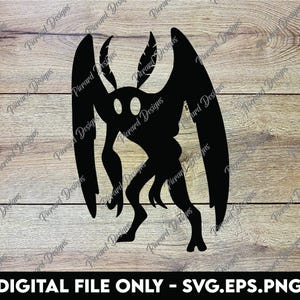 Mothman Silhouette - SVG, PNG, EPS Digitale Dateien
