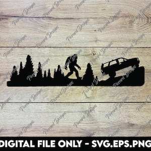 Bigfoot Sasquatch 1st Gen Toyota 4Runner - SVG, PNG, EPS Digital Files