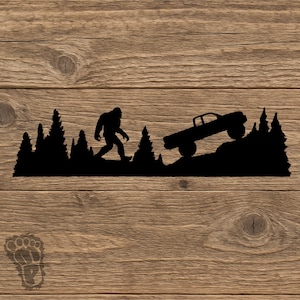 Bigfoot Following Tacoma Xtra Decal – Sasquatch & Toyota Truck Vinyl Sticker
