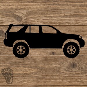 4th Gen Toyota 4Runner Silhouette Decal - Classic SUV Off-Road Vinyl Sticker