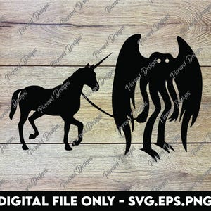 L'homme aux papillons et la licorne - fichiers numériques SVG, PNG, EPS