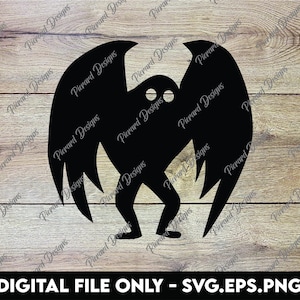 Mothman Silhouette - SVG, PNG, EPS Digitale Dateien