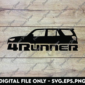 Make a Statement with our 5th Gen Toyota 4Runner Silhouette - SVG, PNG, EPS Digital Files