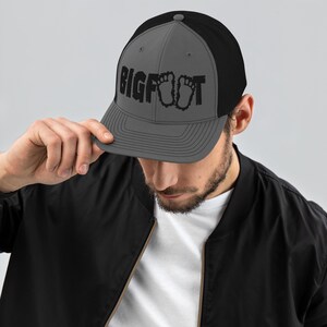 BIGFOOT Trucker Hat with Footprint Logo | Cryptid Patch Cap