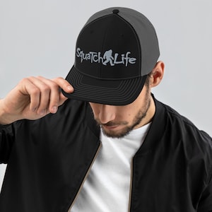 Squatch Life Trucker Hat - Bigfoot Embroidered Cap - Richardson 112 Mesh Hat - Cryptid Dad Hat - Outdoors Gift - Sasquatch Cap