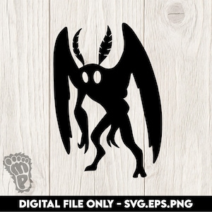 モスマンのシルエット - SVG、PNG、EPSデジタルファイル