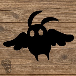 Mothman Silhouette Vinyl Decal – Cryptid Car Sticker, Paranormal Creature Design