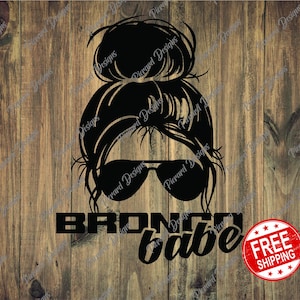 Ford Bronco Babe Messy Bun Vinyl Decal