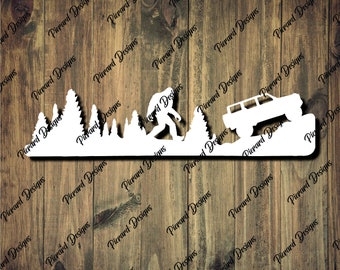 Bigfoot Sasquatch 6th Gen Ford Bronco Vinyl Decal