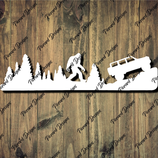 Bigfoot Sasquatch 6th Gen Ford Bronco Vinyl Decal