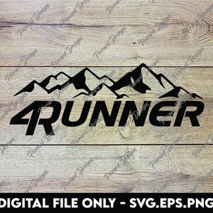 Ilustración digital de Toyota 4Runner con montañas: perfecta para diseños de camisetas