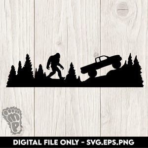 Bigfoot Sasquatch 3rd Gen Toyota Tacoma Xtra - SVG, PNG, EPS Digital Files