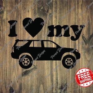 I Heart My 4Runner Vinyl Decal - Toyota 4Runner 4th Gen