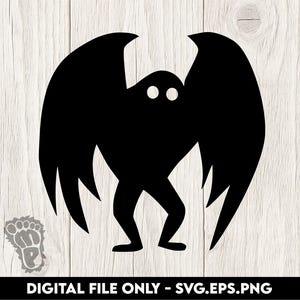 Mothman Silhouette - SVG, PNG, EPS Digital Files