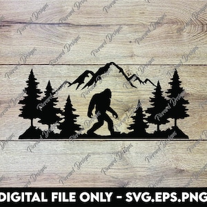 Montañas del Pie Grande - Archivos digitales SVG, PNG y EPS