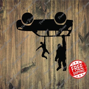Upgrade Your Ride with a Driver and Bigfoot Hanging from a 5th Gen 4Runner Decal